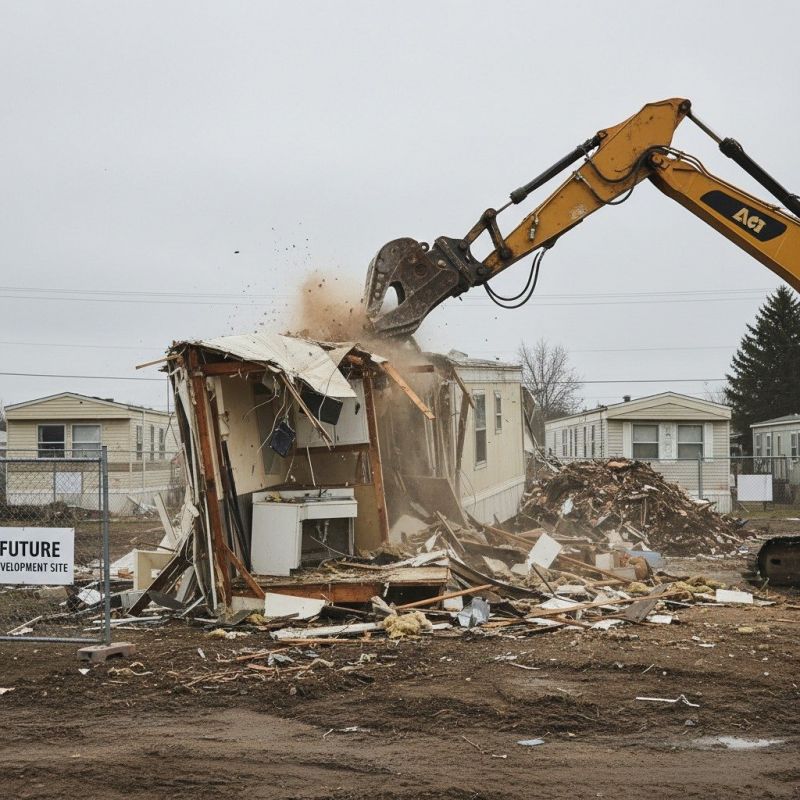 Double Wide Demolition in Bergen County, NJ